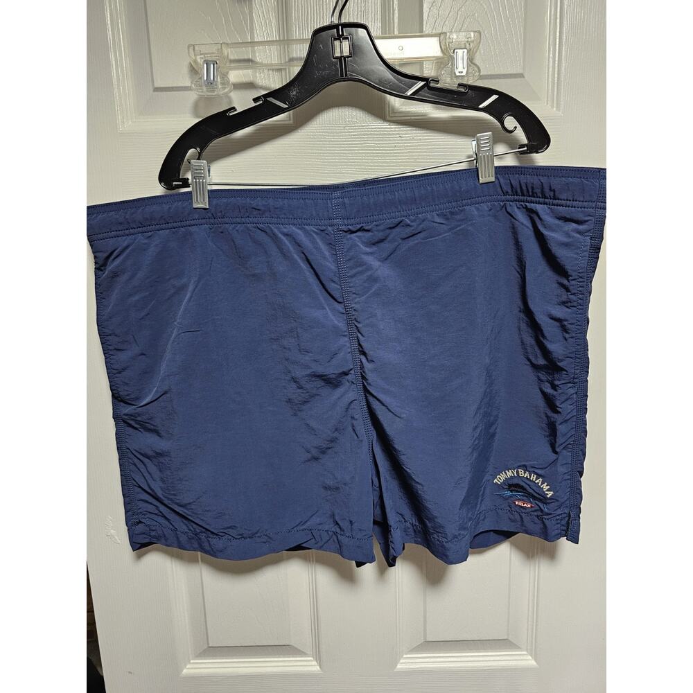 Tommy Bahama Relax Swim Trunks Men's L Navy Nylon Mesh Lined Shorts